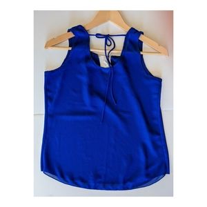 Toura Light Weight Sleeveless Blouse Blue Casual Top V Neck Sz S